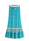 Boho Long Skirt in Blue Love in Mist