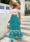 Boho Long Skirt in Blue Love in Mist