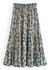 Boho maxi skirt in flower Camila in green