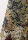 Long Boho wrap Skirt straight, tropical green floral pattern