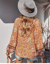 Boho Spring Orange Blouse