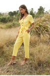 Boho Spring Pastel Yellow Jumpsuit