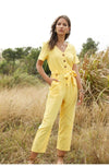 Boho Spring Pastel Yellow Jumpsuit