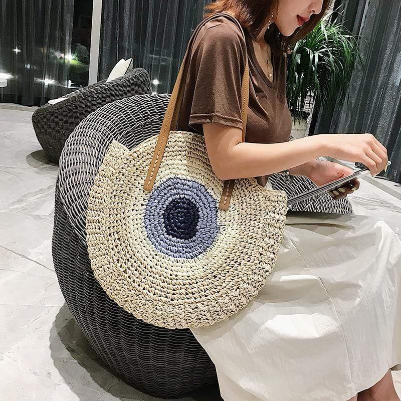 Fashion New Arrival Q Bohemian Round Tote Handmade Straw Bag store