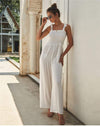 Boho White Long Jumpsuit