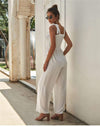 Boho White Long Jumpsuit