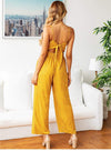 Boho Yellow Jumpsuit with Polka dots