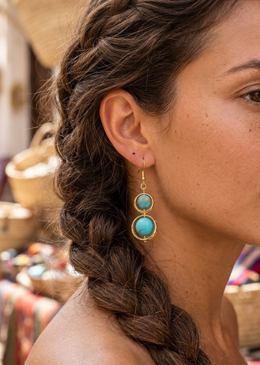 Gold Boho Dangle Earrings