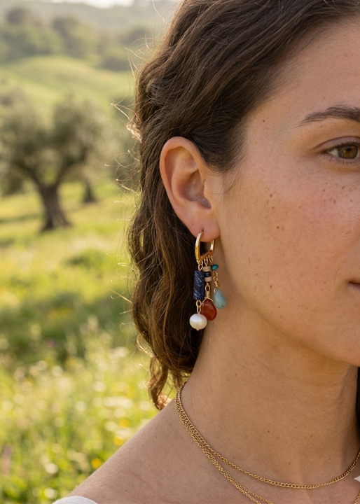 Elegant Boho Dangle Beaded Earrings