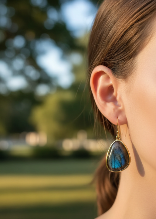 Boho Beaded Hoop Earrings