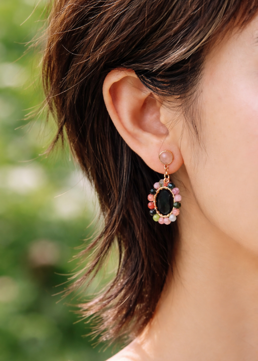 Boho Beads Earrings - Flower Ear