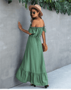 Emerald Green Boho Dress