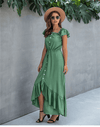 Emerald Green Boho Dress