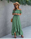 Emerald Green Boho Dress