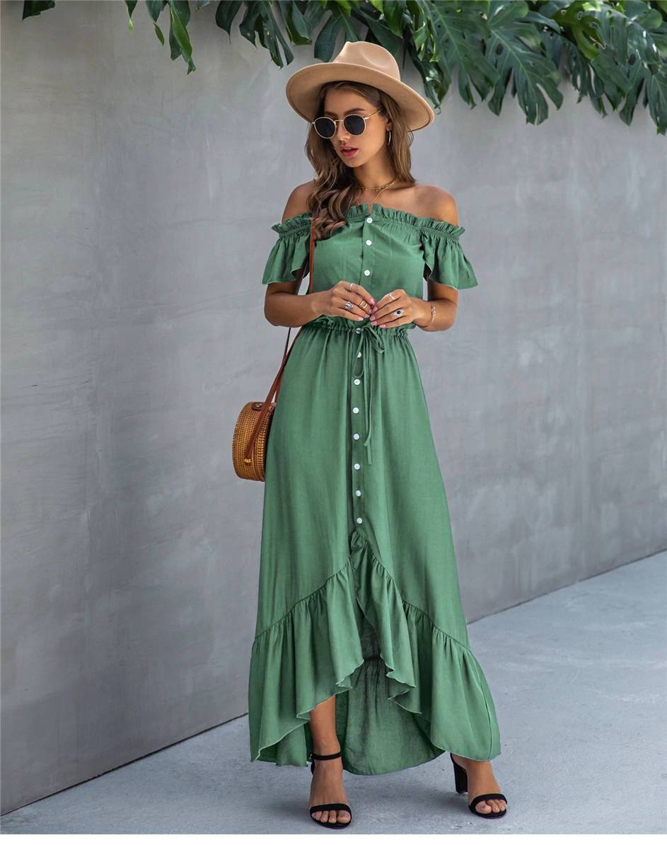 Bohemian Dress-Green main image 0