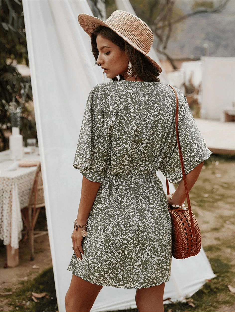 Floral Pastoeal Boho Dress