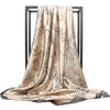 Boho Chic Beige Scarf with golden print