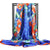 Boho Chic Retro blue Scarf with large flower print