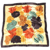 Boho Vintage Scarf yellow background large flower pattern