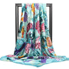 Boho trendy sky blue Scarf floral print