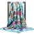 Boho trendy sky blue Scarf floral print