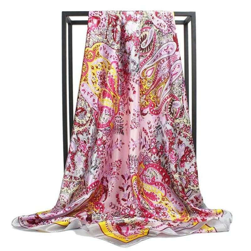 Stylish Boho Pink Scarf printed Colorful