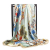 Boho Sky blue Scarf stylish floral multicolor