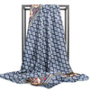 Boho retro Blue Scarf with prints