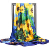 Beautiful Blue Boho Sunflower Scarf