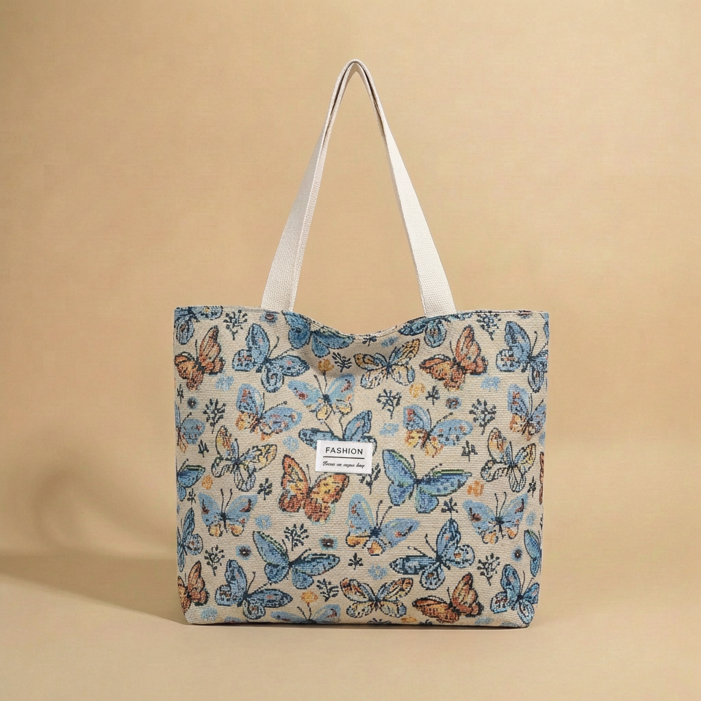 Stylish Bohemian Butterfly Tote Bag