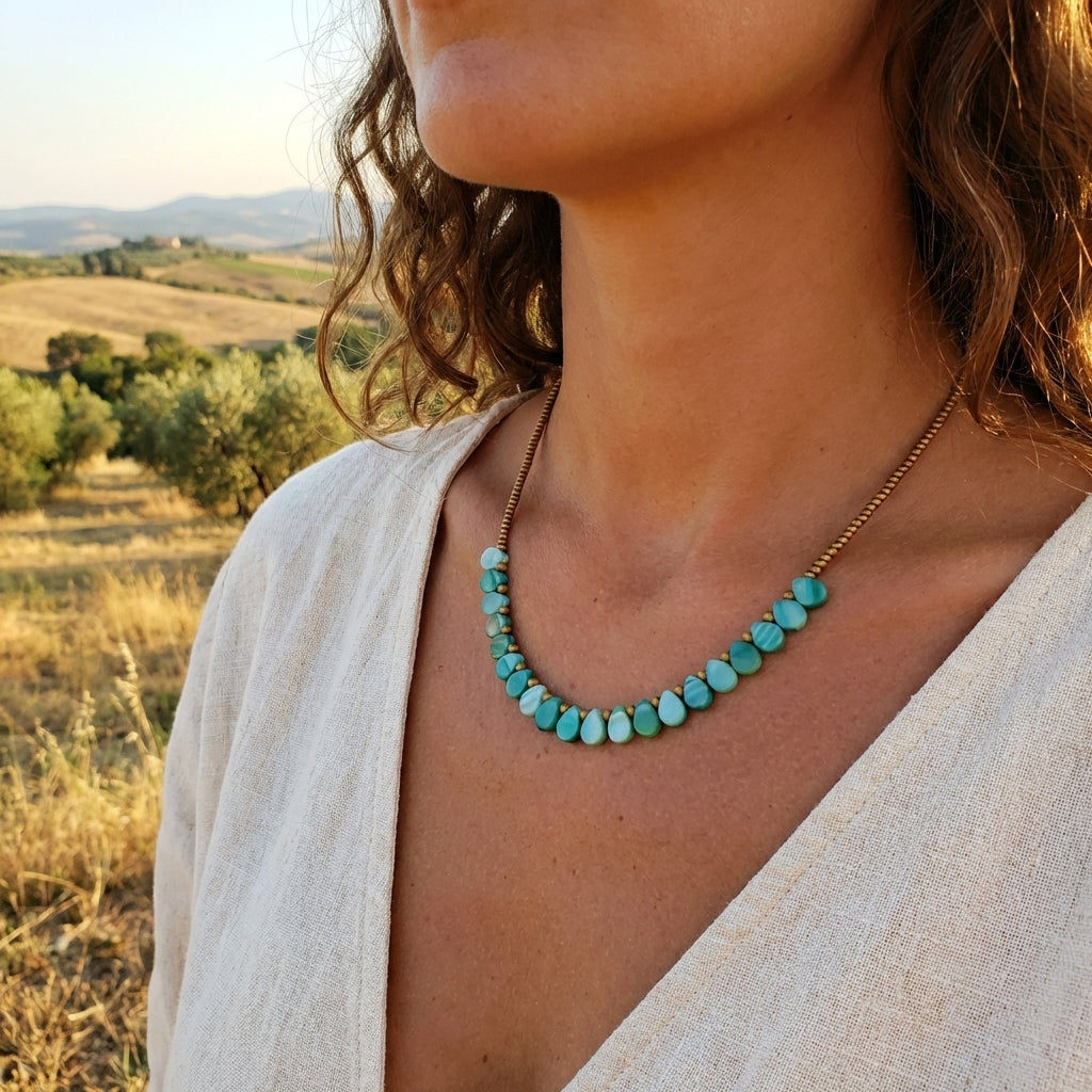Long Boho Ethnic Necklace