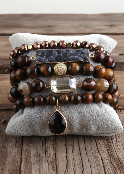 Boho Beaded Wrap Bracelet for Womens