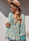 Boho Floral Long Sleeve Tunic