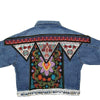 Hippie Denim Jacket with Ethnic Print at the back