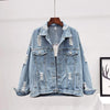 Hippie Torn Denim Flowered Jacket