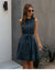 Italian Boho Dress in Dark Blue