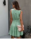 Italian Boho Dress in Pastel Green