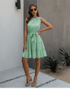 Italian Boho Dress in Pastel Green