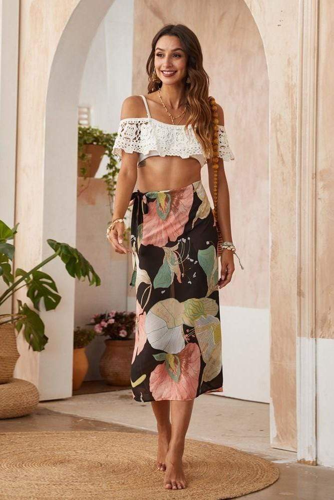 Beach boho skirt hotsell