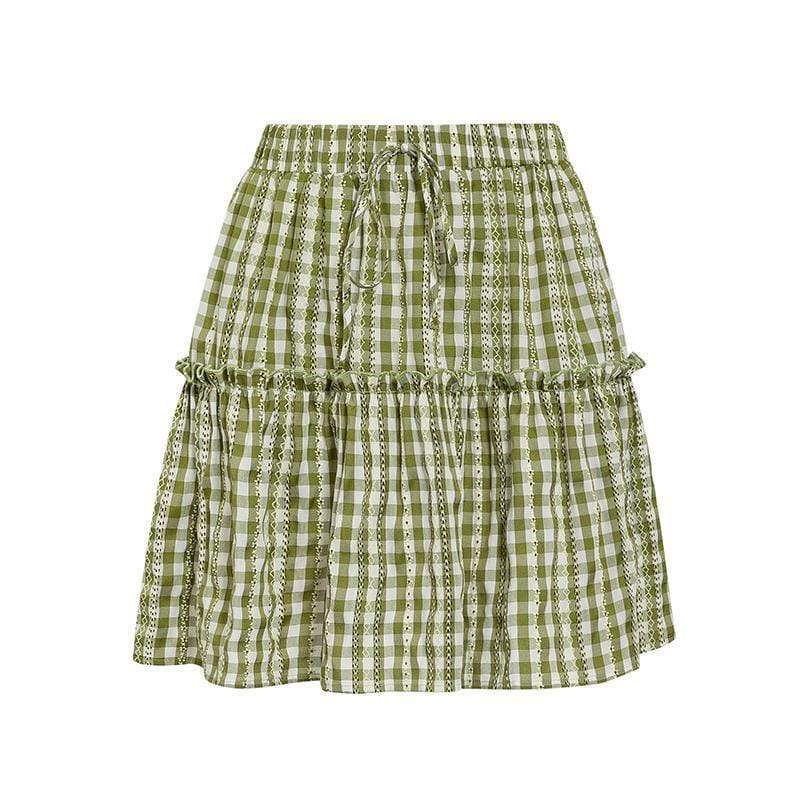 Jupe Carreaux Été Boho