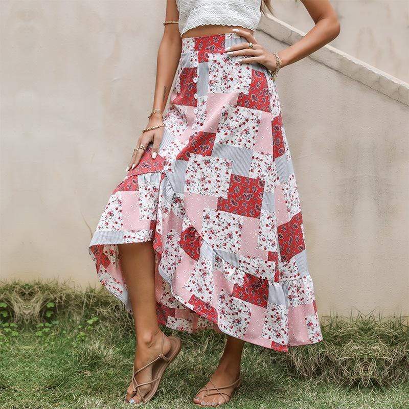 Jupe Ethnique Asymétrique