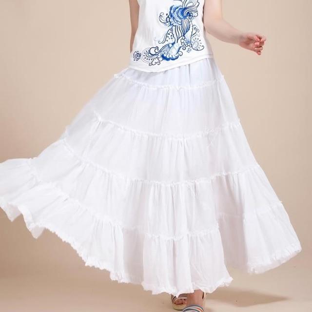 Jupe Longue Boho <br/>Mousseline Plissée