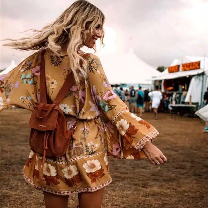 Floral Kimono Dress