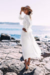 Long Bohemian / Hippie White Dress