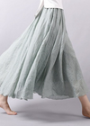 Long Boho Flared Skirt Unicolored