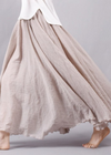 Long Boho Flared Skirt Unicolored