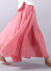 Long Boho Flared Skirt Unicolored