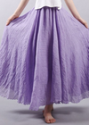 Long Boho Flared Skirt Unicolored