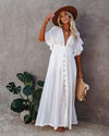 Maxi Dress in Boho style in White