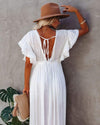 Maxi Dress in Boho style in White